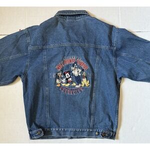 THE DISNEY STORE - Men's Mickey‎ Goofy Donald Denim Jacket - Small (Fits Bigger)